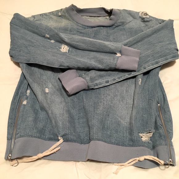Distressed Denim Top - Picture 3 of 7
